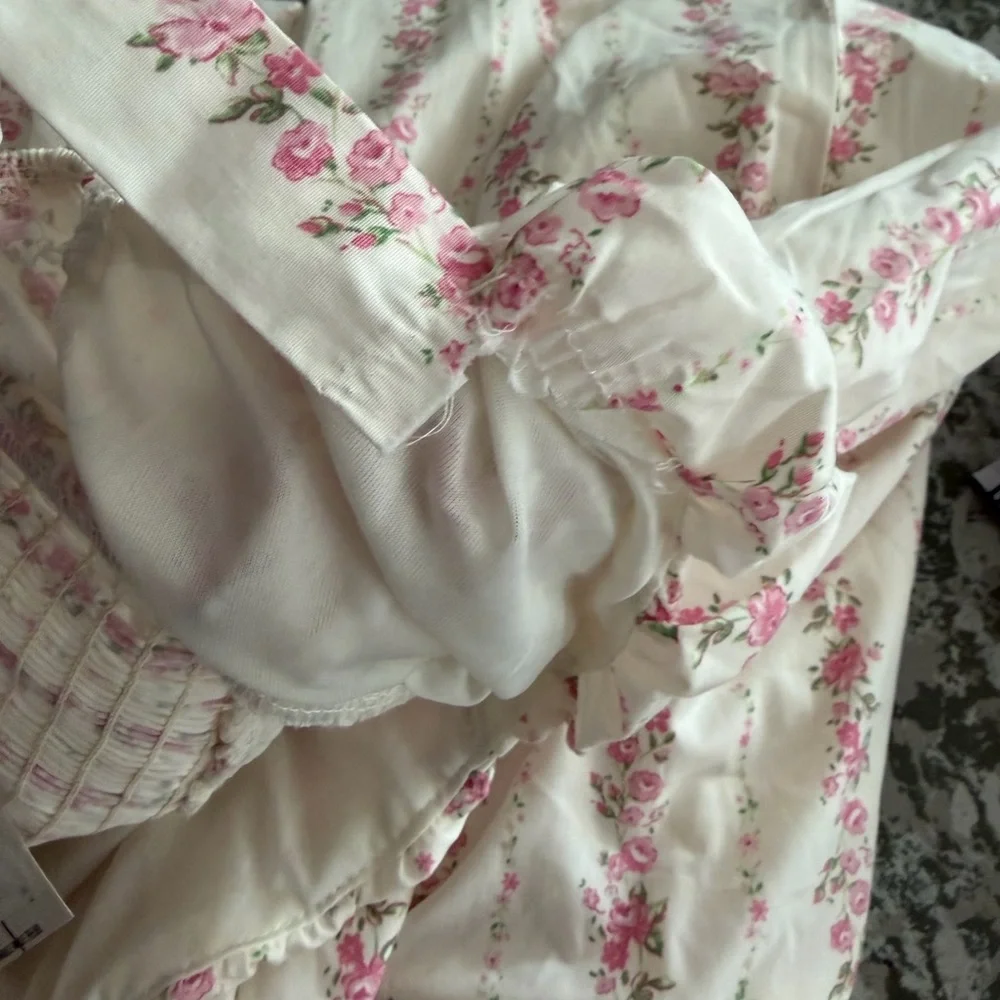 NWT Blu Pepper Ribbon Floral Midi Dress - Flawed - Picture 12 of 14